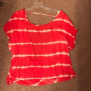 L Orange and White Shirt from the Hanger Boutique!